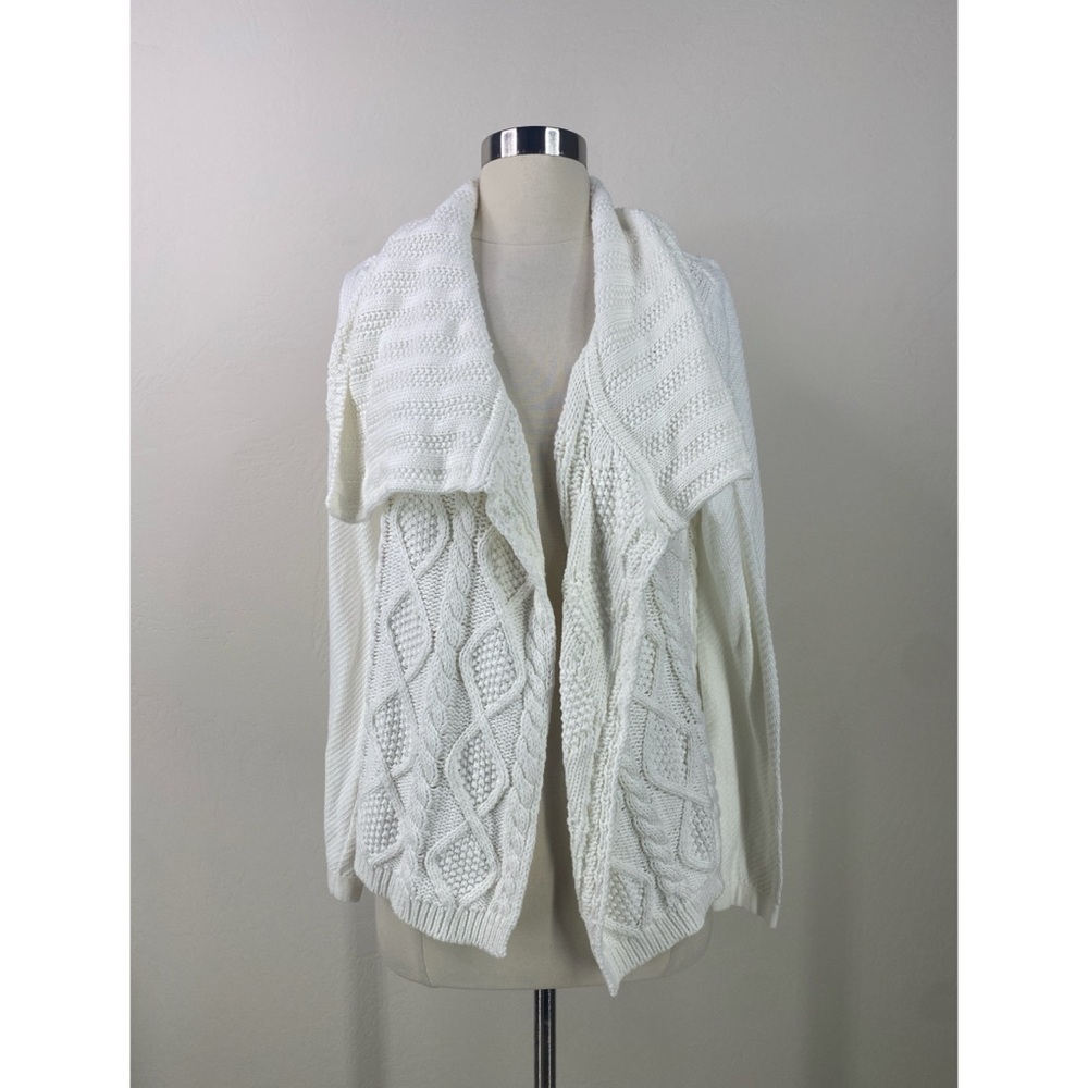 Cabi Crochet Open Front Long Sleeve Cardigan